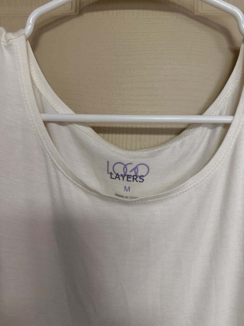 LOGO Layers Lori Goldstein Ivory Ruffle Hem Tank Top Medium - Picture 3 of 5